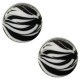 Polaris cabochon Plat 12mm zebra Ice grey